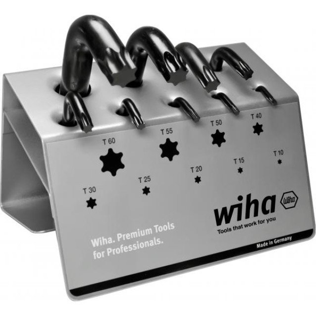 Set 9 torxuri Wiha T10-T60 in suport de banc