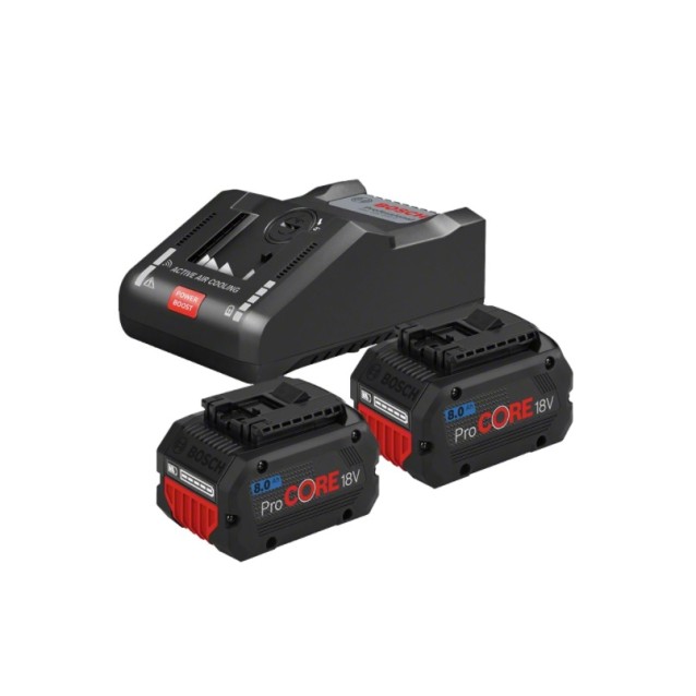Starter set 2 Acumulatori BOSCH ProCORE 18V 8.0Ah, Incarcator rapid