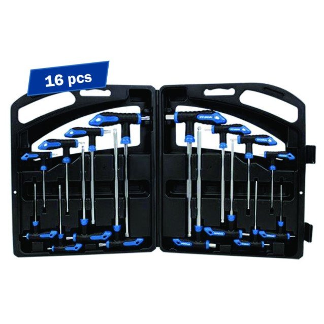 Set 16 chei HEX si TORX maner T Hyundai HY-59551