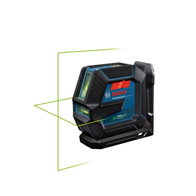 Nivela laser cu linii Bosch GLL 2-15 G,Suport universal LB 10 si clema de prindere pe tavan DK 10 Professional