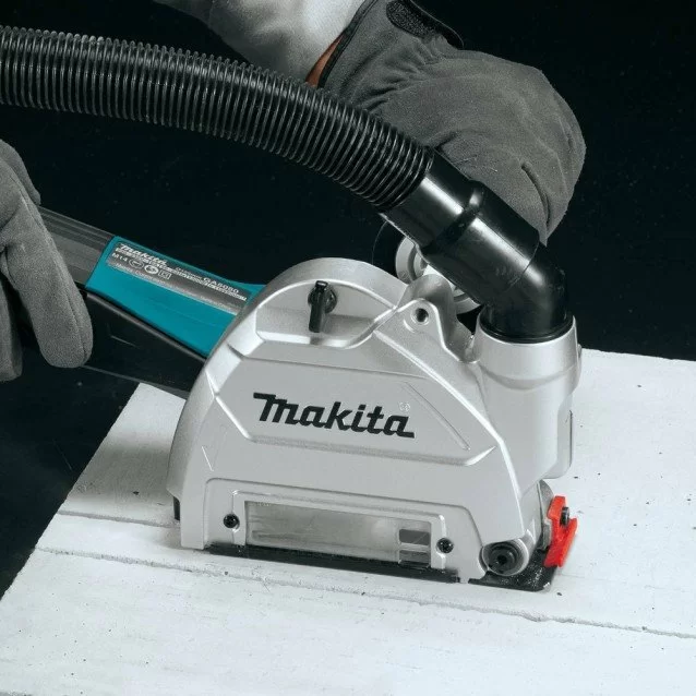 Sistem de extractie a prafului si ghidare Makita pentru polizoare cu disc de 125 mm