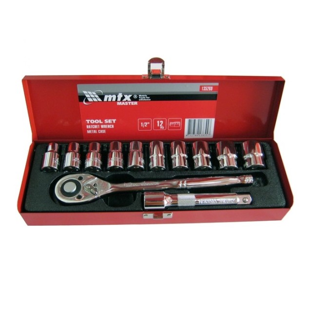 MTX MASTER - Trusa chei tubulare cu antrenor de 1/2 inch - 12 piese MTX MASTER - Trusa chei tubulare cu antrenor de 1/2 inch - 12 piese