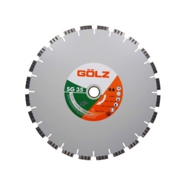 Disc diamantat pentru granit GOLZ SG 35-400