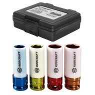 Set chei tubulare de impact lungi pentru genti de aliaj RODCRAFT RS414WP 1/2 inch - 4 piese Set chei tubulare de impact lungi pentru genti de aliaj RODCRAFT RS414WP 1/2 inch - 4 piese