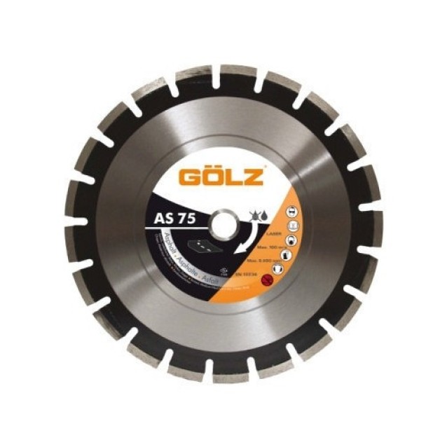 Disc diamantat pentru asfalt Premium 350mm GOLZ AS 75-350