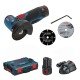 Polizor cu acumulator 12V Bosch GWS 12V-76, diametru disc 76 mm, motor fara perii, 2 x acumulator 12V 3 Ah, incarcator si valiza transport Polizor cu acumulator 12V Bosch GWS 12V-76, diametru disc 76 mm, motor fara perii, 2 x acumulator 12V 3 Ah, incarcator si valiza transport