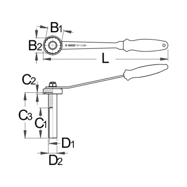 Campagnolo® ultra-torque- scula pentru ax pedalier, cu maner UNIOR - 1671.6/2BI
