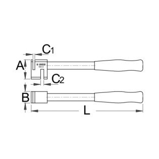 Scula de ajustat foaia de lant pedalier - 1667/2 Scula de ajustat foaia de lant pedalier - 1667/2
