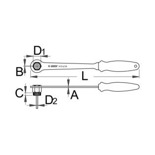 Cheie pentru pinioane roata spate cu mâner UNIOR - 1670.8/2BI Cheie pentru pinioane roata spate cu mâner UNIOR - 1670.8/2BI