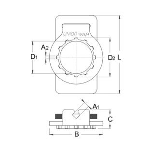 Cheie de buzunar pentru spite si cheie de schimbat torpedou UNIOR - 1669/4  Cheie de buzunar pentru spite si cheie de schimbat torpedou UNIOR - 1669/4