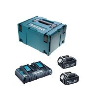 Set 2 acumulatori Makita 18V 5.0 Ah, incarcator dublu si valiza transport