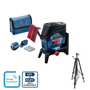 Nivela laser cu linii si puncte Bosch GCL 2-50 C cu suport RM2 si stativ BT 150