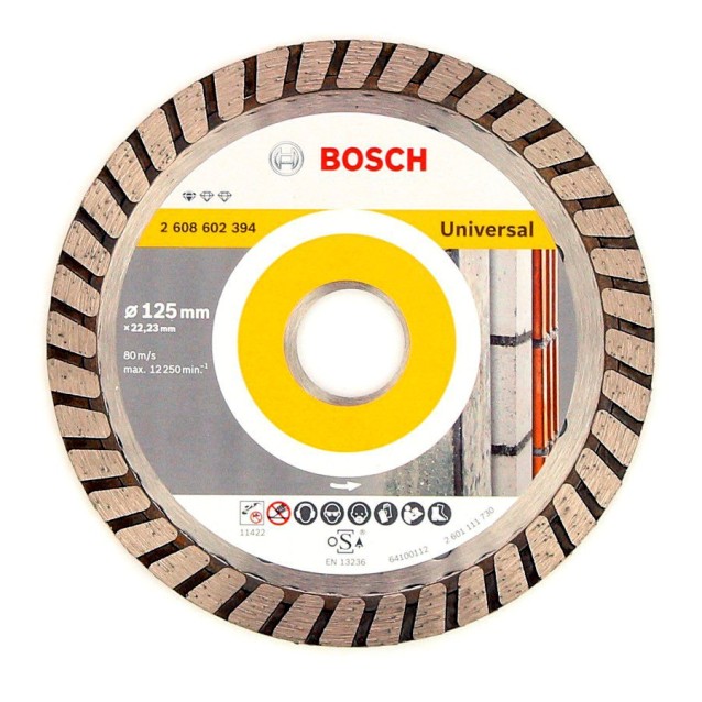 Disc diamantat Bosch Standard for Universal Turbo 125 x 22.3 x 2 x 10