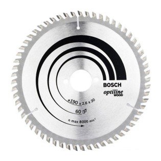 Panza Fierastrau Circular Bosch Optiline Wood 190 x 30 / 60 Panza Fierastrau Circular Bosch Optiline Wood 190 x 30 / 60