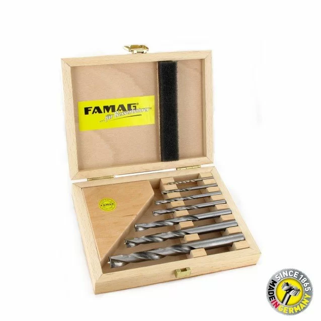 Set 7 burghie cu varf din carburi metalice pentru lemn 3 - 12 mm FAMAG 1593.507