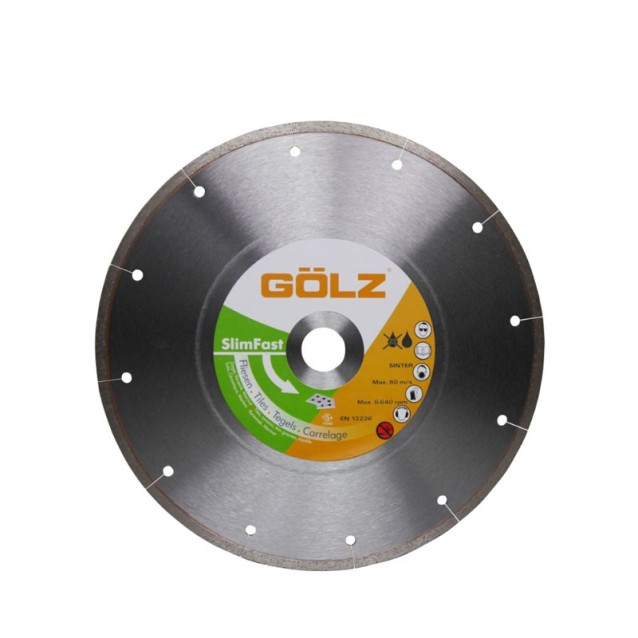 Disc diamantat GOLZ SlimFast 250 x 25.4 mm