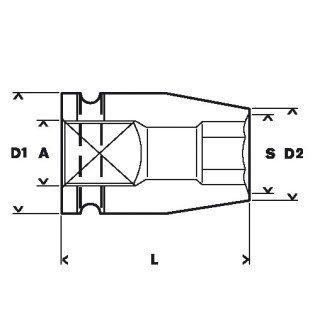 Cheie tubulara de impact Bosch 1/2' 13mm Cheie tubulara de impact Bosch 1/2' 13mm
