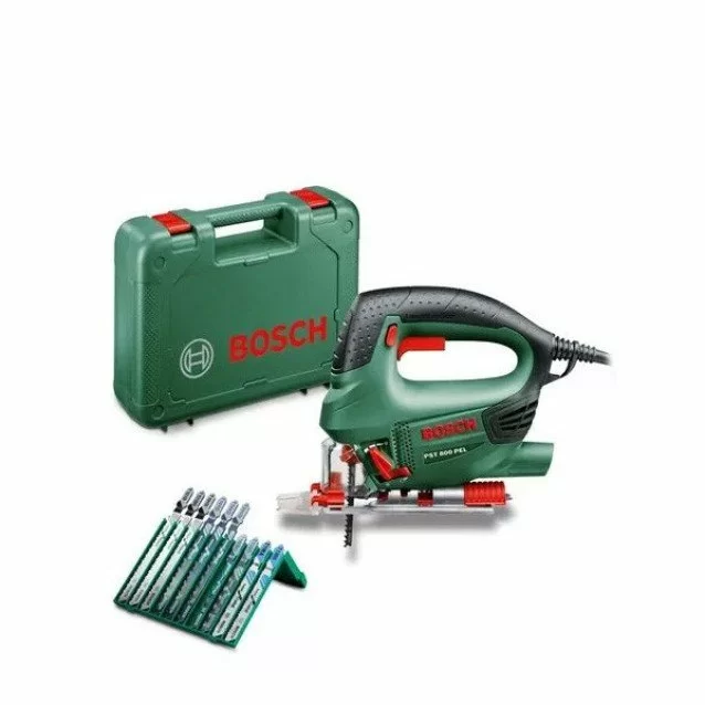 Ferastrau vertical Bosch PST 800 PEL cu valiza si set 10 panze Ferastrau vertical Bosch PST 800 PEL cu valiza si set 10 panze