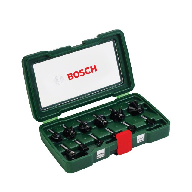 Set de 12 freze de profilat canturi Bosch coada de 8 mm