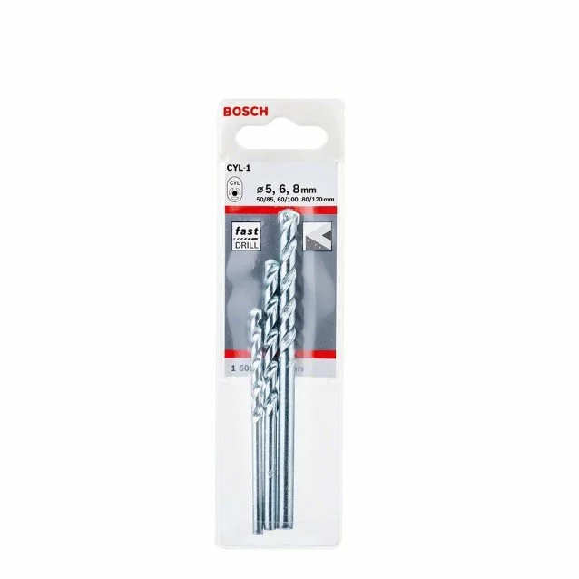 Burghiu coada cilindrica pentru zidarie Bosch Set 3 buc CYL-3