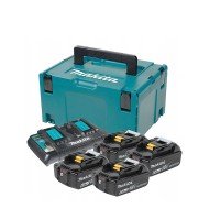 Kit 4 acumulatori cu incarcator dublu  Li-Ion LXT 18V 6,0 Ah MAKITA 198091-4 Kit 4 acumulatori cu incarcator dublu  Li-Ion LXT 18V 6,0 Ah MAKITA 198091-4