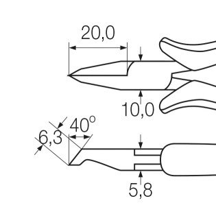Cleste sfic cu varf oblic izolat electric ESD WIHA Professional Electric 110 Cleste sfic cu varf oblic izolat electric ESD WIHA Professional Electric 110