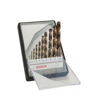 Set Robust Line de 10 burghie pentru metal HSS-Co BOSCH DIN 338 Set Robust Line de 10 burghie pentru metal HSS-Co BOSCH DIN 338