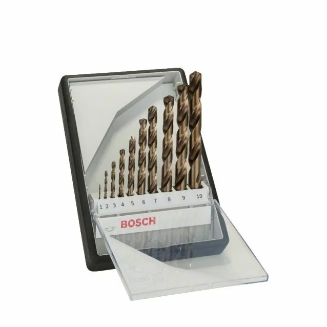 Set Robust Line de 10 burghie pentru metal HSS-Co BOSCH DIN 338
