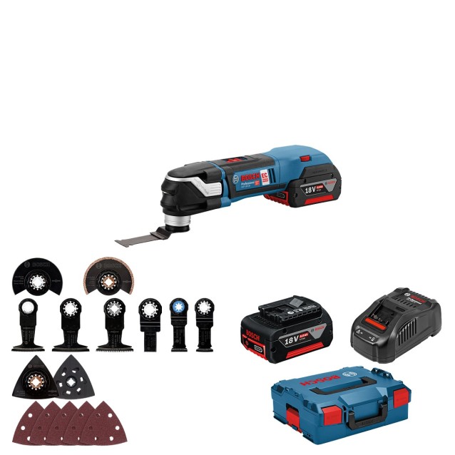 Multi-Cutter Bosch GOP 18V-28 2 acum. 5.0Ah accesorii si L-Boxx Multi-Cutter Bosch GOP 18V-28 2 acum. 5.0Ah accesorii si L-Boxx
