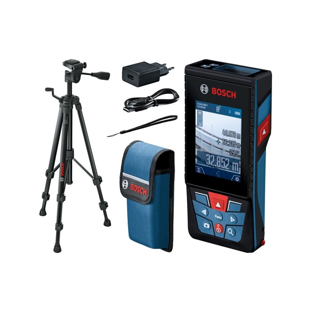 Telemetru cu laser Bosch GLM 120 C cu stativ BT 150 Telemetru cu laser Bosch GLM 120 C cu stativ BT 150